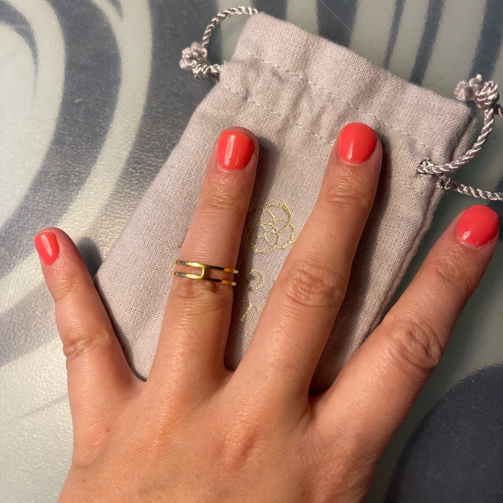 Kendra Scott Bennett double ring in 18k gold vermeil